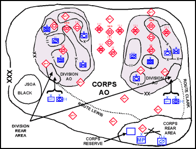 Figure 2-6. Corps with Noncontiguous Areas of Operations